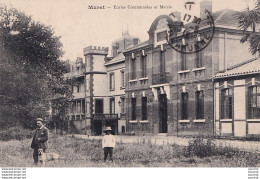 A21-31) MURET - HAUTE GARONNE - ECOLES COMMUNALES ET MAIRIE - ANIMEE - HABITANTS - EN  1912 - ( 2 SCANS ) - Muret