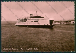 Messina Stretto Di Traghetto Scilla Foto FG Cartolina KV9093 - Messina