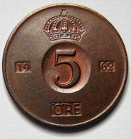 Pièce De Monnaie  5  Ore 1962 - Svezia