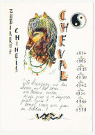 CPSM / CPM 10.5 X 15 Signe Du Zodiaque Chinois Astrologie Horoscope CHEVAL Illustrateur Isa West Verso Robert Faraboz * - Astrologie