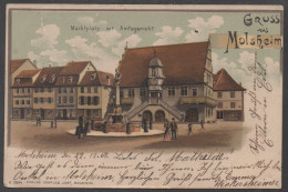 67 - MOLSHEIM  / 1901 CPA LITHO COULEUR VOYAGEE - TRIBUNAL - PLACE DU MARCHE - Molsheim