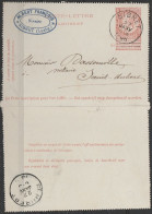 Carte-lettre 10c Càd "SIBRET/27 Janv 1896" Pour Notaire à SAINT-HUBERT - Letter-Cards