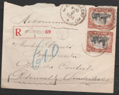 L. Recom. Affr.N°142x2 Càd "ANDERLECHT 3/8 V 1923" Pour Bourgmestre EV - Covers & Documents