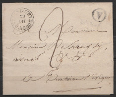 LSC Càd "FONTAINE L'EVEQUE/29 VII Pour EV + Boîte Rurale "V" - 1815-1830 (Dutch Period)