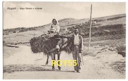 Sicilia Agrigento Girgenti Rupe Atenea E Costumi Veduta Contadina Con Bimbo Mulo E Contadino Primi 900 (f.picc./v.retro) - Kostums