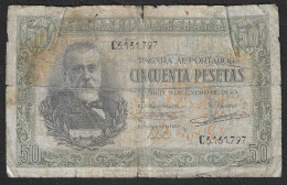 Spagna - Banconota Circolata Da 50 Pesetas P-117a - 1940 #17 - 50 Pesetas