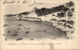 CPA Marseille La Route De La Corniche Le Restaurant De La Reserve - Endoume, Roucas, Corniche, Strände