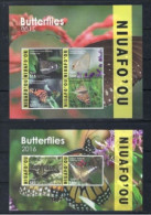 ● NIUAFO'OU ● Tonga 2015 2016 ️● Oceania ️֍ Farfalle ️● Butterflies ️● Papillons ֍ ️2 BF ** ● Cat. ? € ️● N. 2164 ️● - Tonga (1970-...)