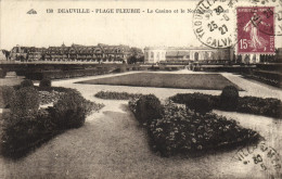 CPA Deauville Plage Fleurie Le Casino Et Le Normandy Hotel - Deauville