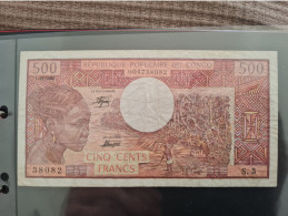 Billets Congo/ 1 Billet En Etat Mauvais 500 Françs - Non Classés