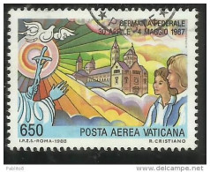 CITTA DEL VATICANO VATIKAN VATICAN CITY 1988 POSTA AEREA VIAGGI DEL PAPA GIOVANNI PAOLO II POPE GERMANY LIRE 650 USATO - Luftpost
