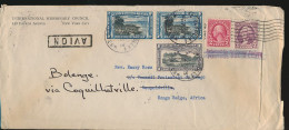 BELGIAN CONGO INTERESTING AIR LETTER FROM NY 25.05.1934 TO LEO. FORWARDED BY AIR TO BOLENGE SCARCE - Covers & Documents