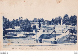 I18-31) MURET -  LE SQUARE CLEMENT ADER - LE MONUMENT - LE KIOSQUE - LA MAIRIE  ET LE GROUPE SCOLAIRE  - ( 2 SCANS ) - Muret