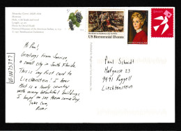 USA Montana, Nice Franked (with 4 Stamps) Postcard 2024 To Liechtenstein  (5 - Brieven En Documenten