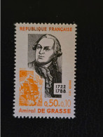 1727 0.50 + 0.10 Fr. Orange Et Noir 1972 NEUF MNH** Amiral De Grasse (1722-1788) - Ongebruikt