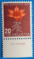 1947 Zu J 123 PRO JUVENTUTE Avec TABS En Français ** / MNH - Ungebraucht