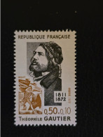 1728 0.50 + 0.10 Fr. Brun Jaune Et Noir 1972 NEUF MNH** Théophile Gautier (1811-1872) Poète, Romancier - Ongebruikt