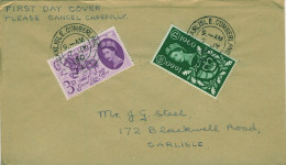 GB 1960 GLO Plain First Day Cover FDC From Carlisle Cumberland SG 619-20 - 1952-1971 Pre-Decimal Issues