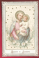 Image Pieuse Canivet Dentelles Allez à Joseph - Ed Bouasse Lebel Massin M.82 - Prière Prescrite Par Le Pape Léon XIII - Devotion Images