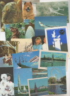 35 Pcs Calendars, Planes, Ships, Cats, Dogs ..., Soviet Union 1987 - 1992 - Small : 1981-90