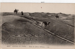 C P A -   ALGERIE   -   SCENES  ET  TYPES - Dunes De Sable  Et  Méhara - Altri & Non Classificati