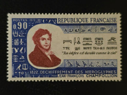 1734 0.90 Fr. Outremer Et Brun-rouge 1972 NEUF MNH** 150ème Anniversaire Du Déchiffrement Des Hiéroglyphes - Ongebruikt