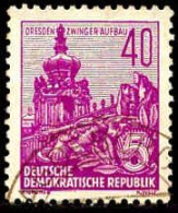 Rda Poste Obl Yv: 192 Mi:456 Dresden Zwinger Aufbau (Beau Cachet Rond) - Monuments