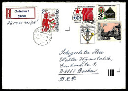 RECOMMANDÉ D'OSTRAVA POUR BUCHEN (ALLEMAGNE) - Briefe U. Dokumente