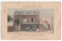 22 - ETABLES SUR MER - L'épicerie Moderne Et La Rue De L'église - Felix Potin - Cpa - Côtes D'armor - Etables-sur-Mer