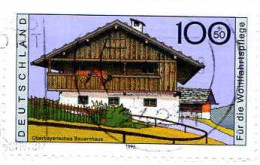 RFA Poste Obl Yv:1654 Mi:1822 Oberbayerisches Bauernhaus (Beau Cachet Rond) Sur Fragment - Other & Unclassified