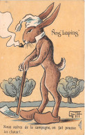 Illustrateur GRIFF - Lapin Humanisé - Série : Nos Lapins - Nous Autres De La Campagne, On Fait Pousser Les Choux - Griff