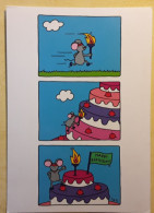 Carte Anniversaire Souris Et Gâteau,  Mouse & Cake Happy Birthday, Illustrée LALI, Magali Membré,  2004, TB - Geburtstag