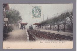 CPA [77] Seine Et Marne > Esbly Gare Station Chemin De Fer Train Circulée - Esbly