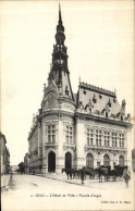 CPA Sens L Hotel De Ville Facade D Angle - Sens