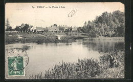 CPA Esbly, La Marne à Isles - Esbly