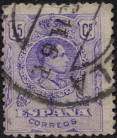 Espagne Poste Obl Yv: 245 Mi:231 Ed:270 Alfonso XIII Face Droite (TB Cachet Rond) - Royalties, Royals