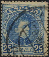 Espagne Poste Obl Yv: 218 Mi:211 Ed:248 Alphonso XIII Jeune (Beau Cachet Rond) - Royalties, Royals