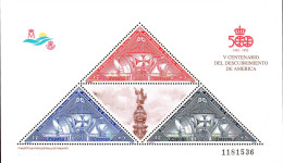 Espagne Bloc/F N** Yv: 48 Mi:42 V Centenario Del Descubrimento De America Ed:3163 - Christopher Columbus