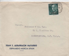 ESPINARDO MURCIA A USA BASICA FRANCO - Briefe U. Dokumente