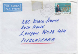 CADIZ A UK SELLO REY JUAN CARLOS I EN LA ONU UNO - Storia Postale