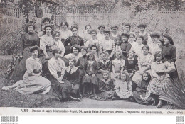 75) PARIS (VI) PENSION ET COURS NOGUE 34 RUE DE SEINE - LES JARDINS - PREPARATION AUX BACCALAUREAT - JUIN 1909 - 2 SCANS - Paris (06)