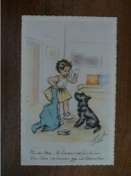 CPA Non écrite 1956 - Illustrateur Belge - M. JACOBS (Germaine BOURET) - Tu Vois Azor Les Hommes C'est Pas Sérieux - Sonstige & Ohne Zuordnung