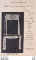 32) VILLE DE CONDOM EXPOSITION NATIONALE DE 1927 - E. SAUBIAC . CAUSSADE ET SAUX - CHEMINEE LOUIS XVI N° 34 - 2 SCANS - Condom