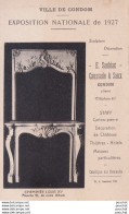 32) VILLE DE CONDOM EXPOSITION NATIONALE DE 1927 - E. SAUBIAC . CAUSSADE ET SAUX - CHEMINEE LOUIS XV N° 40 - 2 SCANS - Condom