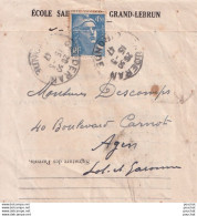 33) CAUDERAN - ECOLE SAINTE MARIE - GRAND LEBRUN - BULLETIN SCOLAIRE - CLASSE I B - ANNEE  - AOUT 1947 - 3 SCANS - Diploma & School Reports