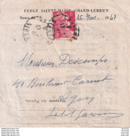 33) CAUDERAN - ECOLE SAINTE MARIE - GRAND LEBRUN - BULLETIN SCOLAIRE - CLASSE I B - ANNEE  - NOVEMBRE  1947 - 3 SCANS - Diploma & School Reports