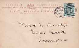 GB DUPLEX & NUMERALS "ACCRINGTON / 5" (Lancashire) Superb Duplex-Cancellation (Parmenter 3VOD - Time In Full - Date-part - Covers & Documents