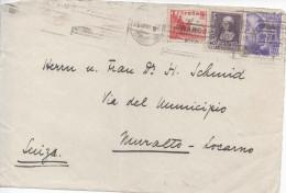 FRONTAL A LOCARNO SUIZA FRANCO DE PERFIL CID ISABEL - Storia Postale