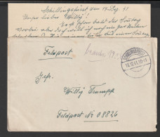 German Feldpost WW2 To Tula In Russia - Stab Aufklärungs-Abteilung 27 Der 17.Panzer-Division Posted Schillingsfürst 15.1 - Militaria