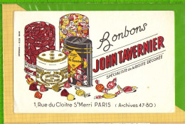 Buvard & Blotting Paper : Bonbons JOHN TAVERNIER Specialiste De La Boite Decorée & Cote 805 . 76 - Cake & Candy